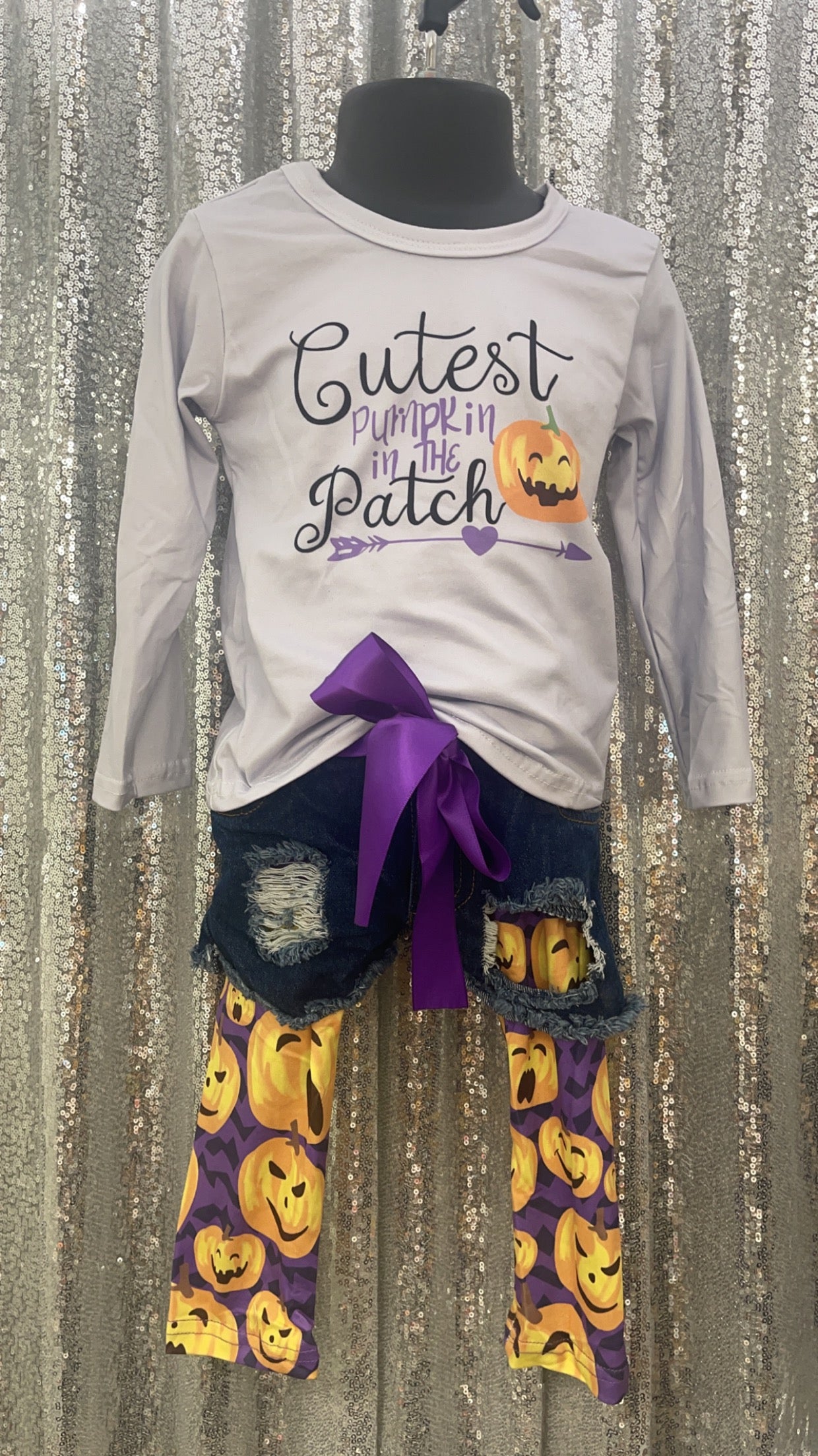 Cutest Pumpkin In The Patch Shorts Set w/ leggings Halloween/Thanksgiving