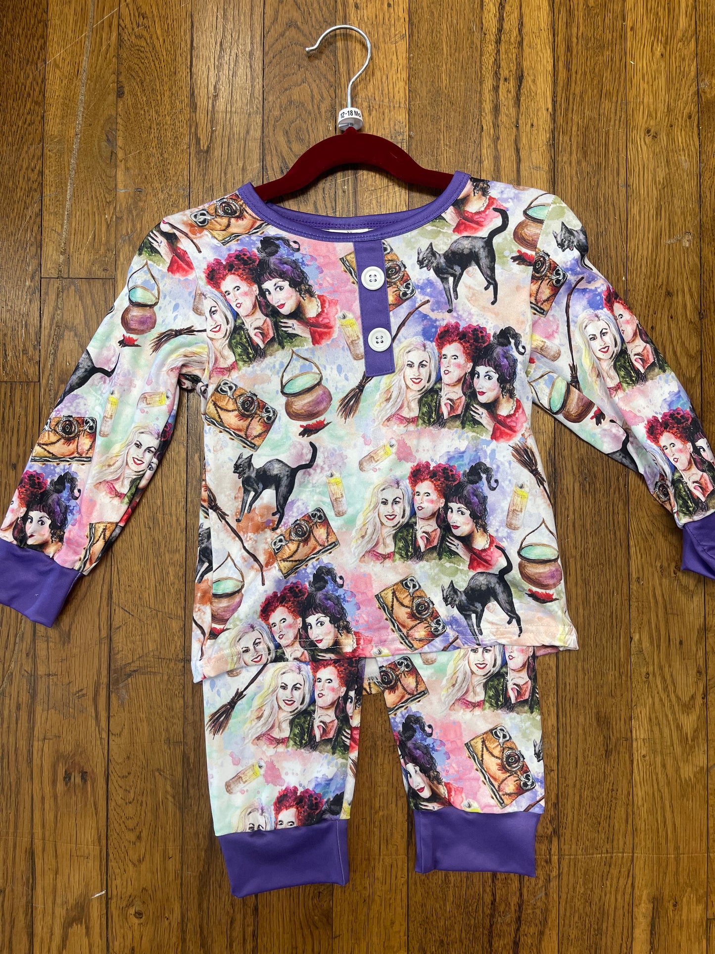 Long Sleeve Hocus Pocus Pajamas Halloween