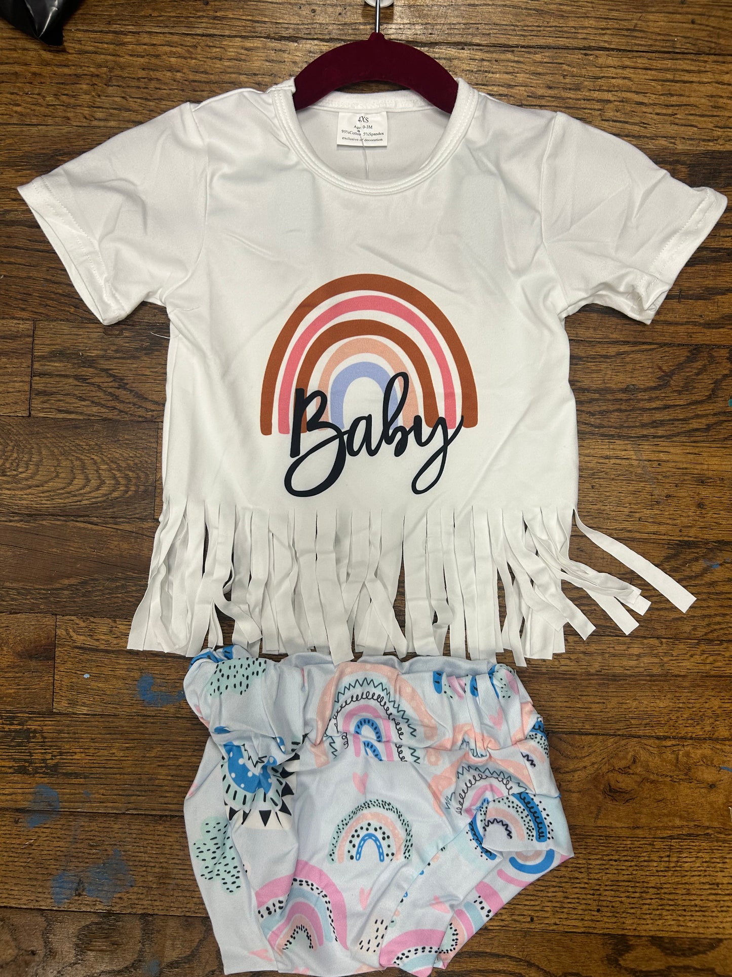 Rainbow Baby Bummies Set