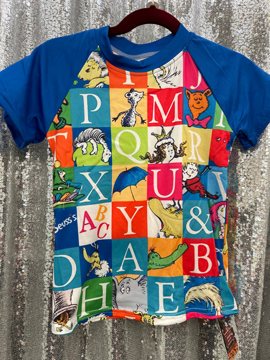 Checkered ABCs Dr Seuss t-shirt