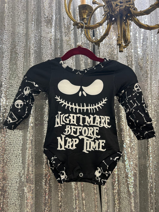 “Nightmare Before Naptime” Jack Skellington Long Sleeve Onesie