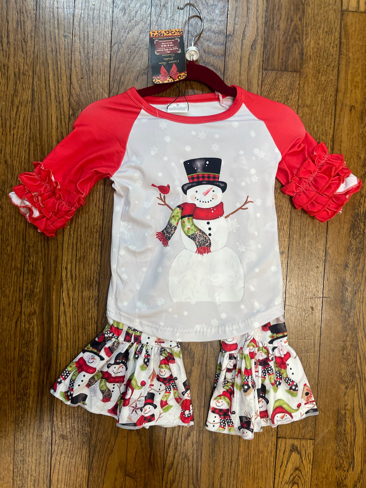 Christmas Snowman Raglan Belles Set