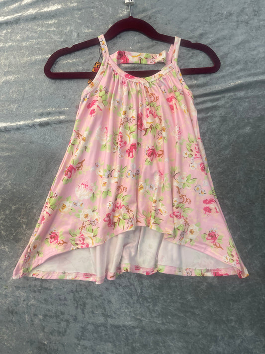 Pink Floral Tank Dress