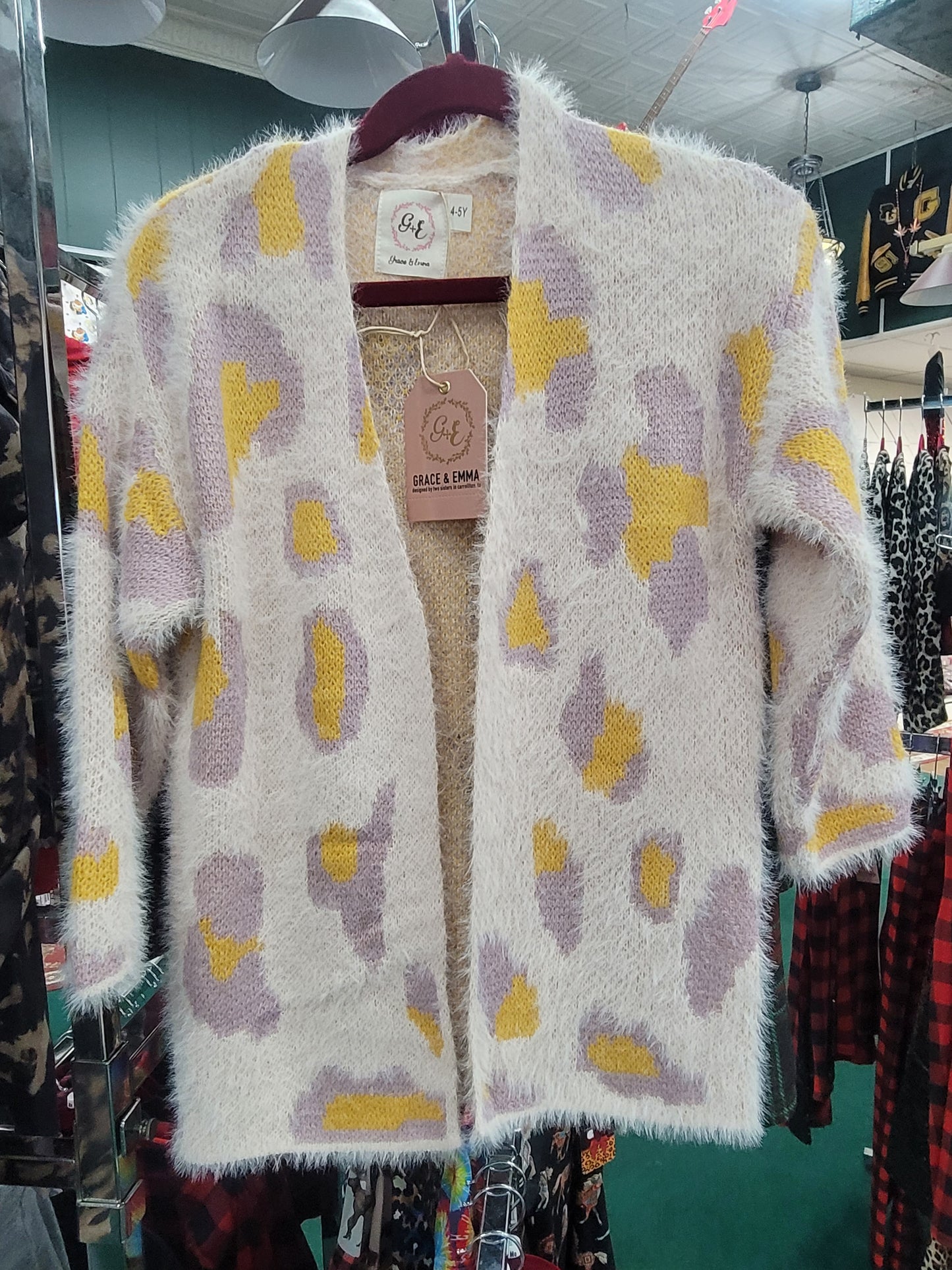 Fuzzy Multi-colored Cardigan