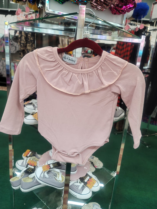 Dusty Rose Long-Sleeved Onesie