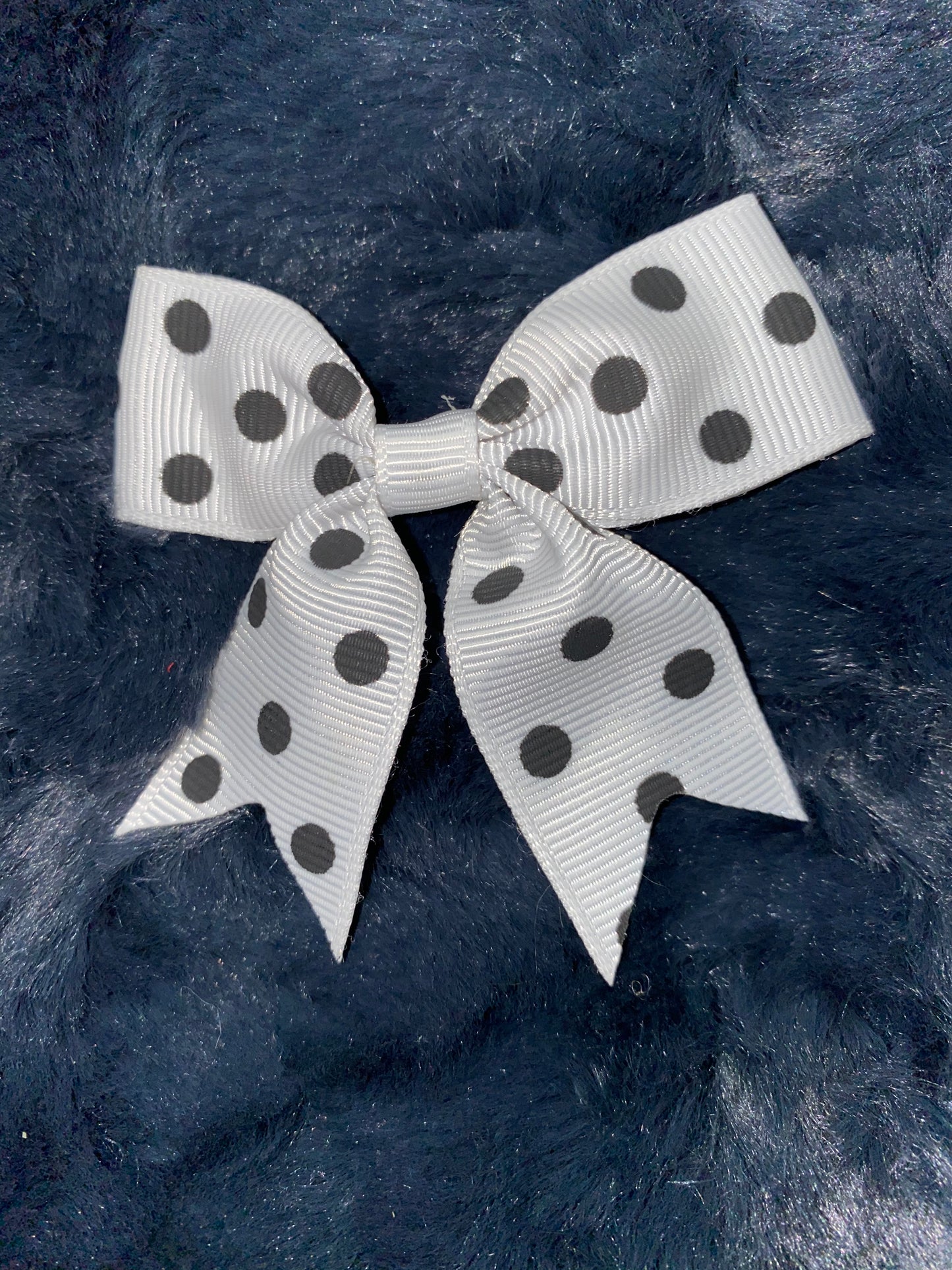 Traditional Single Loop Grosgrain Polka Dot Bow