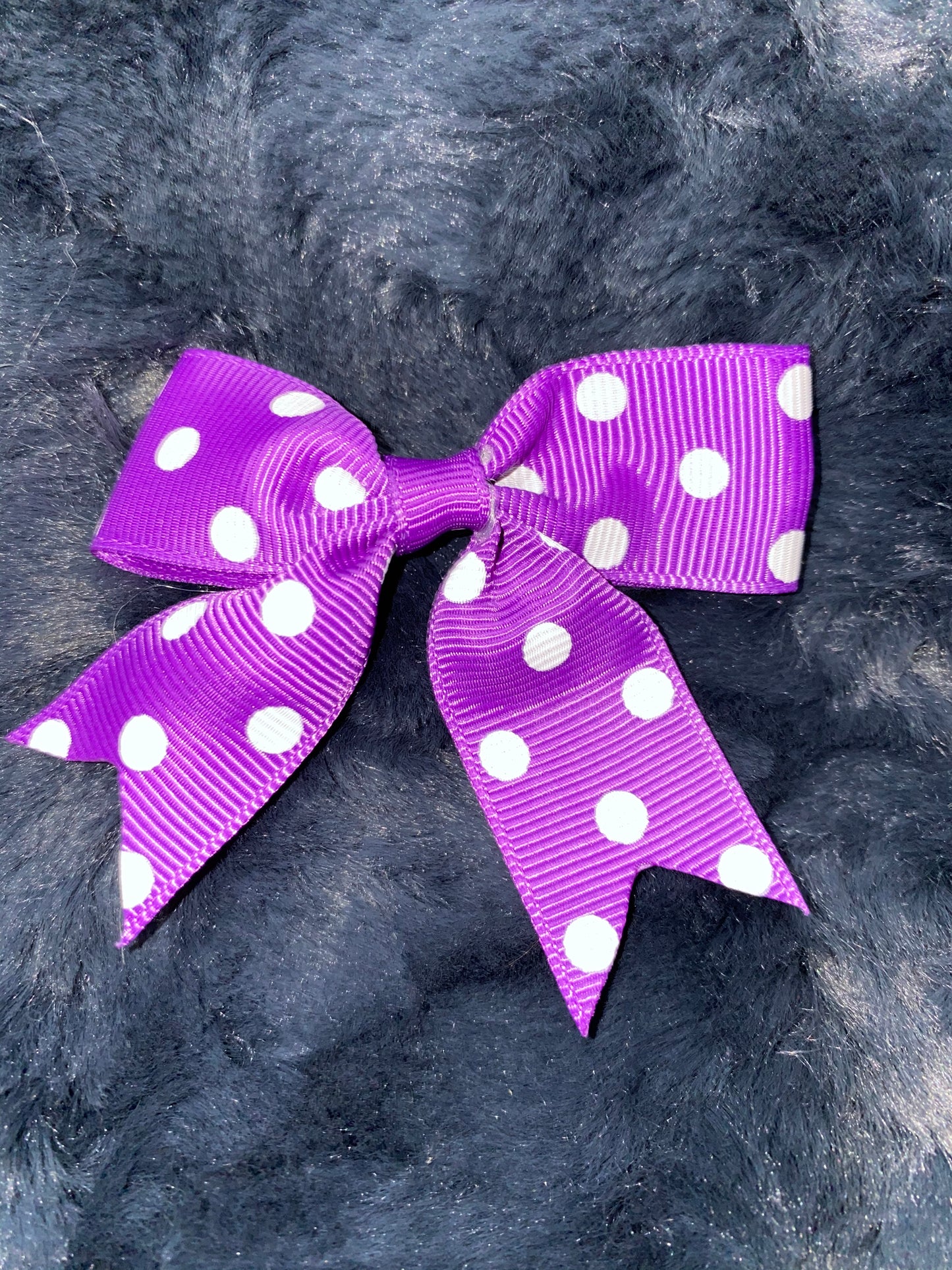 Traditional Single Loop Grosgrain Polka Dot Bow