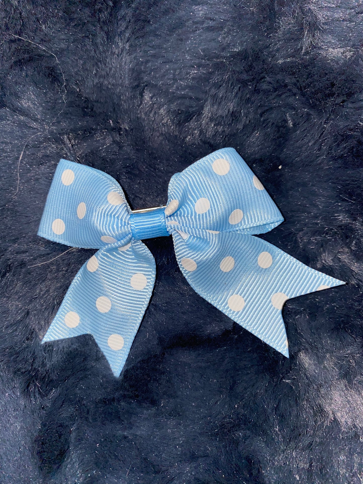 Traditional Single Loop Grosgrain Polka Dot Bow