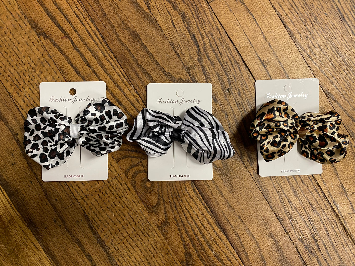 Satin Animal Print Bows