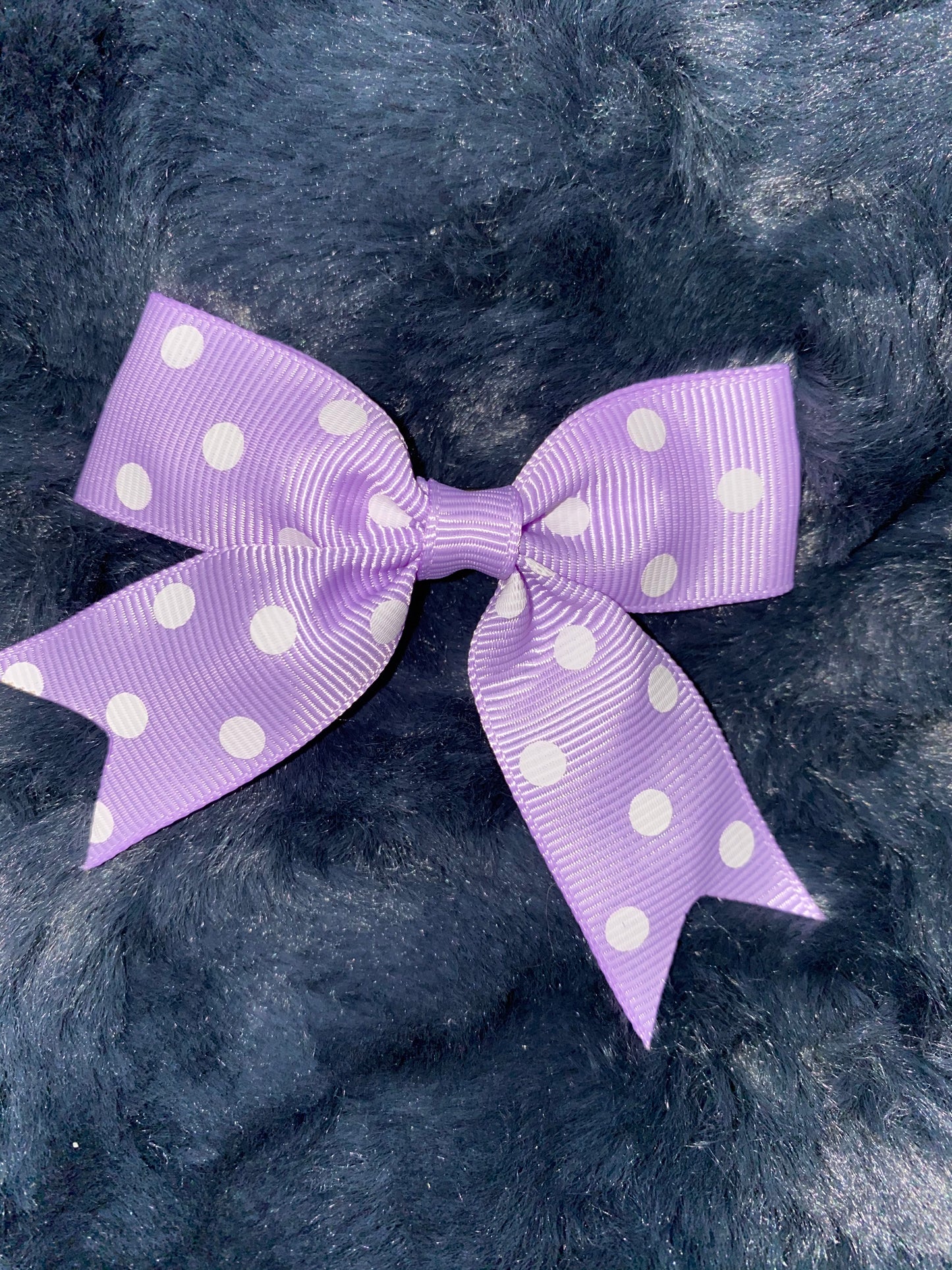 Traditional Single Loop Grosgrain Polka Dot Bow