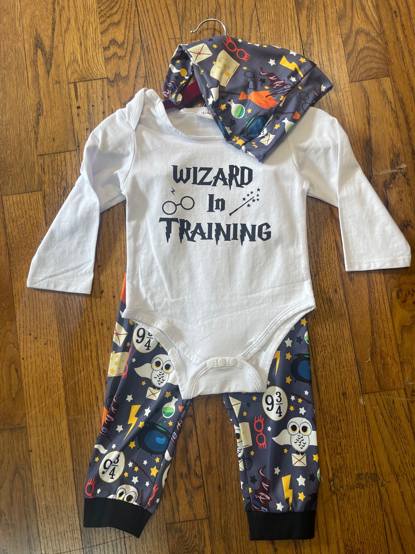 Harry Potter 'Wizard In Training' Onesie Pants Set w/ Hat