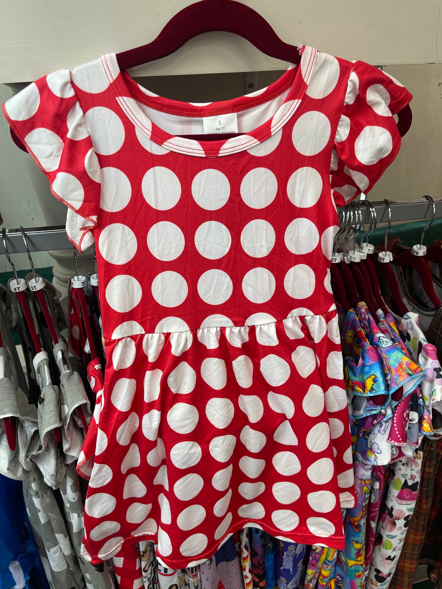 Red and white Polka Dot Dress