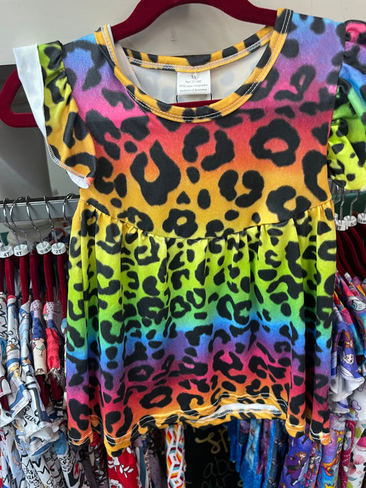 Lisa Frank Leopard Print Dress