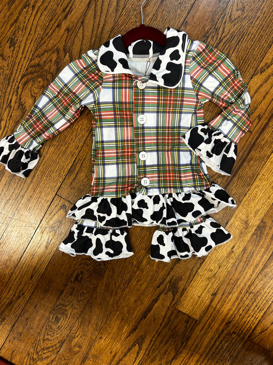 Plaid Cow Print PJs