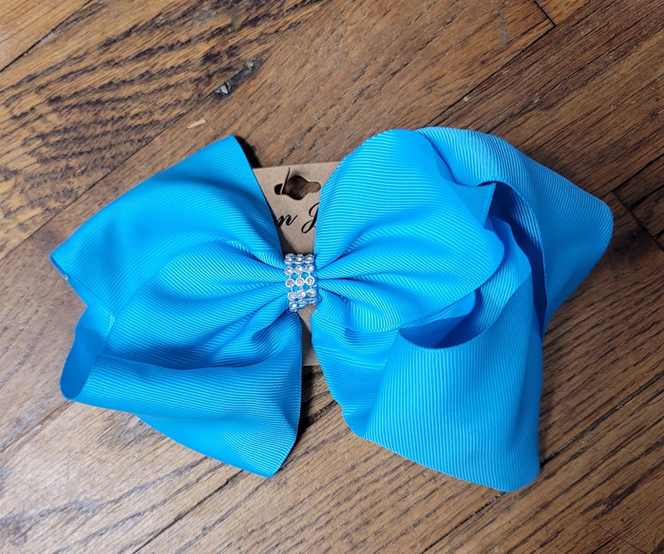 Big Bow 8” With Rhinestone Center