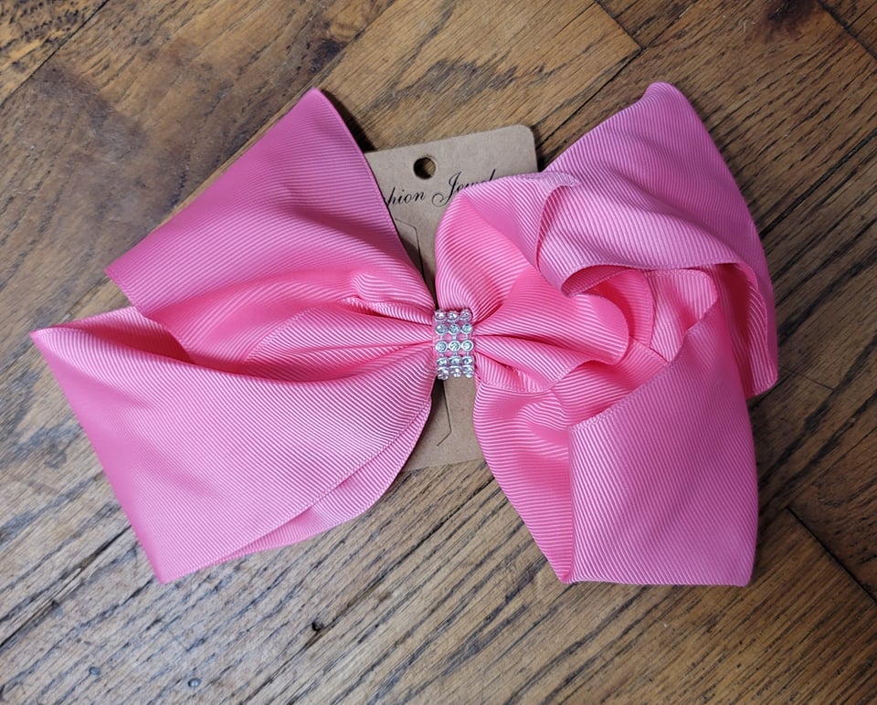 Big Bow 8” With Rhinestone Center