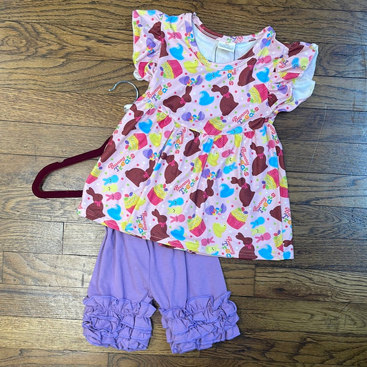 Chocolate Easter Bunny Shorts Set