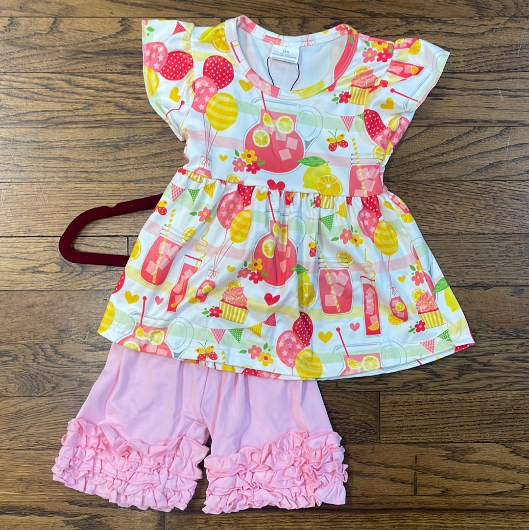 Summer Time Lemonade Shorts Set