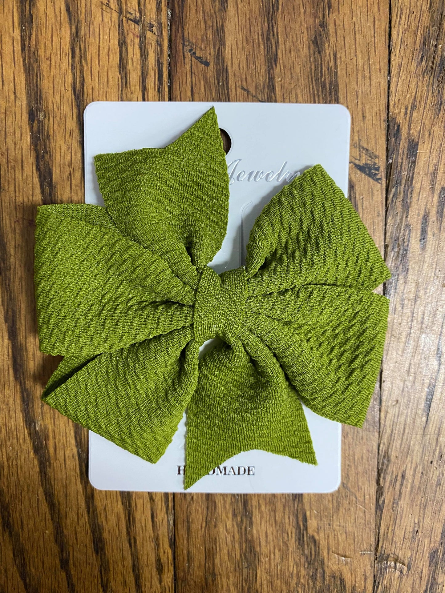 Fancy Waffle Fabric Double Loop Bow