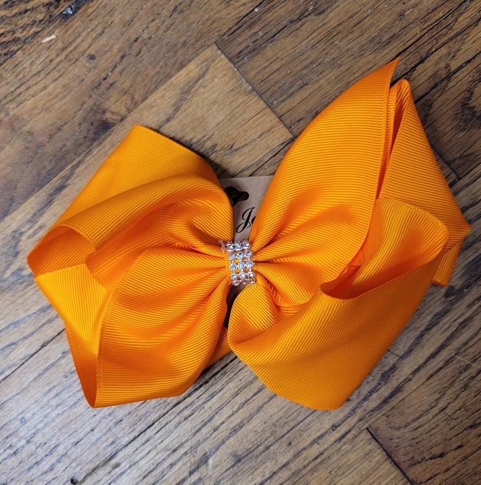 Big Bow 8” With Rhinestone Center