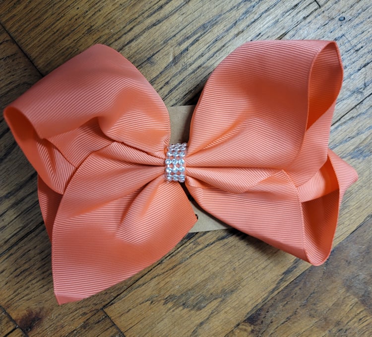 Big Bow 8” With Rhinestone Center