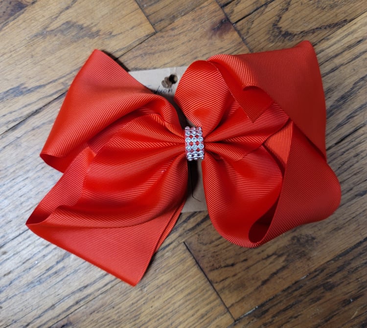 Big Bow 8” With Rhinestone Center