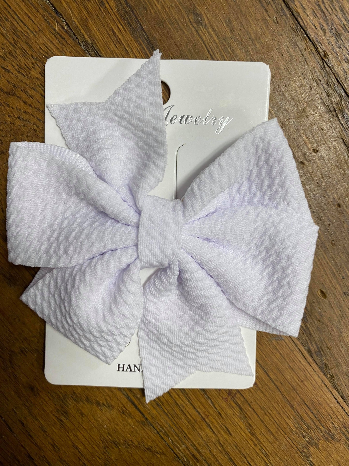 Fancy Waffle Fabric Double Loop Bow